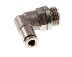 4mm x G1/4'' 90deg Elbow Push-in Fitting with Male Threads Brass FKM Rotatable [2 Pieces]