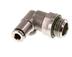 4mm x G1/4'' 90deg Elbow Push-in Fitting with Male Threads Brass FKM Rotatable [2 Pieces]