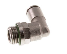 6mm x G1/4'' 90deg Elbow Push-in Fitting with Male Threads Brass FKM Rotatable [2 Pieces]