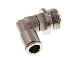 8mm x G3/8'' 90deg Elbow Push-in Fitting with Male Threads Brass FKM Rotatable