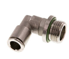 8mm x G3/8'' 90deg Elbow Push-in Fitting with Male Threads Brass FKM Rotatable