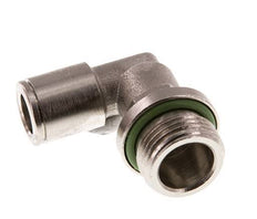 8mm x G3/8'' 90deg Elbow Push-in Fitting with Male Threads Brass FKM Rotatable