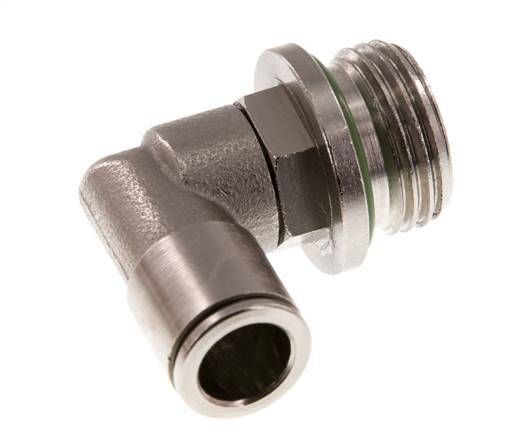 10mm x G1/2'' 90deg Elbow Push-in Fitting with Male Threads Brass FKM Rotatable
