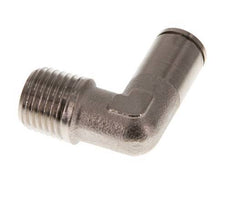6mm x R1/4'' 90deg Elbow Push-in Fitting with Male Threads Brass NBR [2 Pieces]