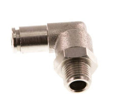 4mm x R1/8'' 90deg Elbow Push-in Fitting with Male Threads Brass NBR Rotatable [2 Pieces]