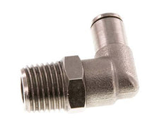 4mm x R1/4'' 90deg Elbow Push-in Fitting with Male Threads Brass NBR Rotatable [2 Pieces]