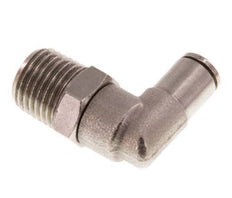 4mm x R1/4'' 90deg Elbow Push-in Fitting with Male Threads Brass NBR Rotatable [2 Pieces]