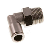 8mm x R3/8'' 90deg Elbow Push-in Fitting with Male Threads Brass NBR Rotatable