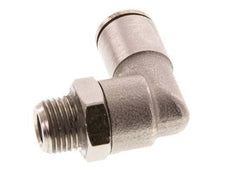 6mm x R1/8'' 90deg Elbow Push-in Fitting with Male Threads Brass FKM Rotatable [2 Pieces]