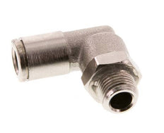 6mm x R1/8'' 90deg Elbow Push-in Fitting with Male Threads Brass FKM Rotatable [2 Pieces]