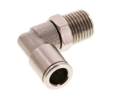 8mm x R1/4'' 90deg Elbow Push-in Fitting with Male Threads Brass FKM Rotatable [2 Pieces]