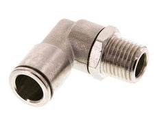 10mm x R1/4'' 90deg Elbow Push-in Fitting with Male Threads Brass FKM Rotatable