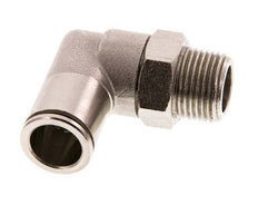 12mm x R3/8'' 90deg Elbow Push-in Fitting with Male Threads Brass FKM Rotatable