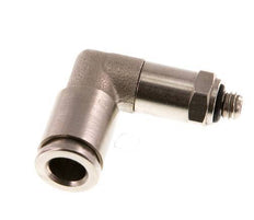 6mm x M 5 90deg Elbow Push-in Fitting with Male Threads Brass NBR Long Sleeve Rotatable