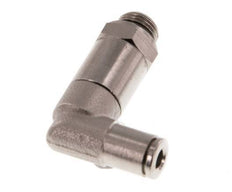 4mm x G1/8'' 90deg Elbow Push-in Fitting with Male Threads Brass NBR Long Sleeve Rotatable [2 Pieces]