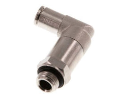 4mm x G1/8'' 90deg Elbow Push-in Fitting with Male Threads Brass NBR Long Sleeve Rotatable [2 Pieces]