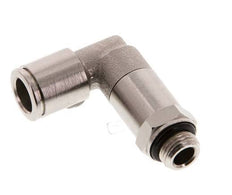 8mm x G1/8'' 90deg Elbow Push-in Fitting with Male Threads Brass NBR Long Sleeve Rotatable [2 Pieces]