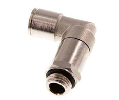 10mm x G1/4'' 90deg Elbow Push-in Fitting with Male Threads Brass NBR Long Sleeve Rotatable