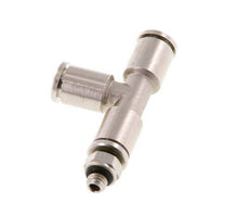 5mm x M 5 Right Angle Tee Push-in Fitting with Male Threads Brass NBR Rotatable