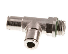 6mm x G1/4'' Right Angle Tee Push-in Fitting with Male Threads Brass FKM Rotatable