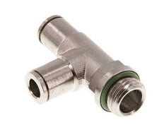6mm x G1/4'' Right Angle Tee Push-in Fitting with Male Threads Brass FKM Rotatable