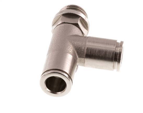 8mm x G1/4'' Right Angle Tee Push-in Fitting with Male Threads Brass FKM Rotatable