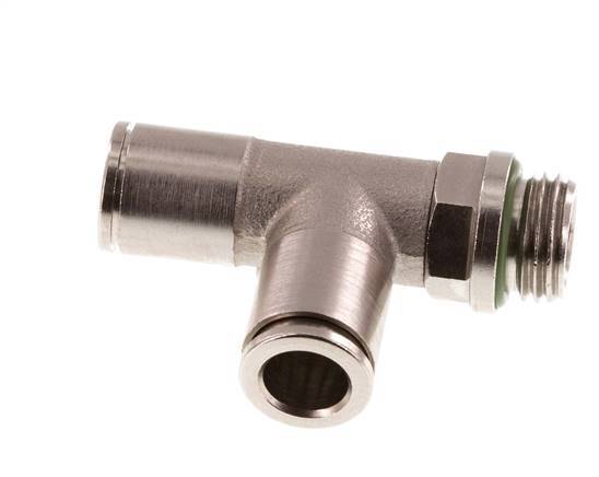 8mm x G1/4'' Right Angle Tee Push-in Fitting with Male Threads Brass FKM Rotatable