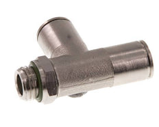 10mm x G1/4'' Right Angle Tee Push-in Fitting with Male Threads Brass FKM Rotatable