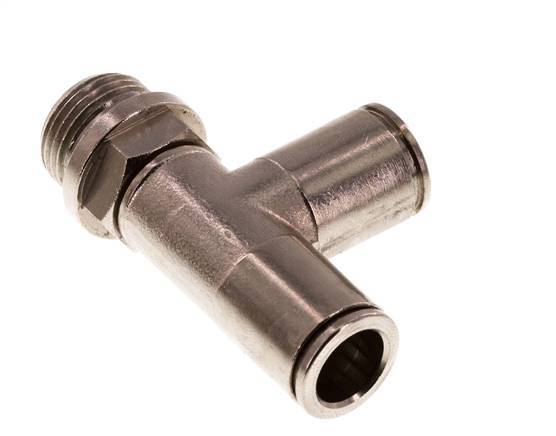 10mm x G3/8'' Right Angle Tee Push-in Fitting with Male Threads Brass FKM Rotatable