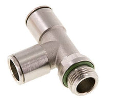 12mm x G3/8'' Right Angle Tee Push-in Fitting with Male Threads Brass FKM Rotatable