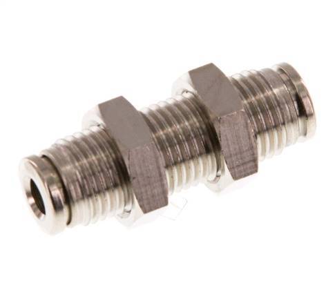 4mm Push-in Fitting Brass NBR Bulkhead [2 Pieces]