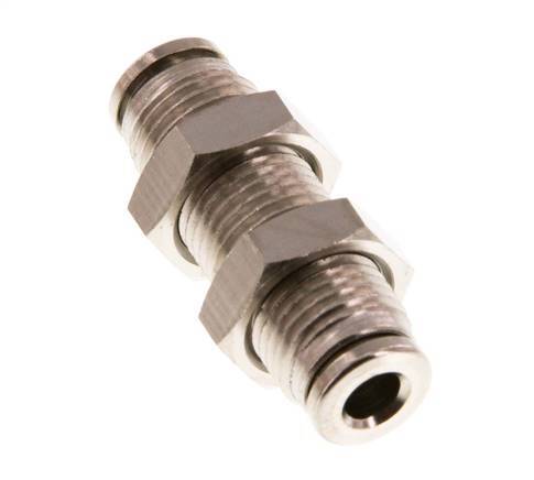 4mm Push-in Fitting Brass NBR Bulkhead [2 Pieces]