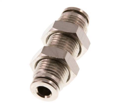 4mm Push-in Fitting Brass NBR Bulkhead [2 Pieces]