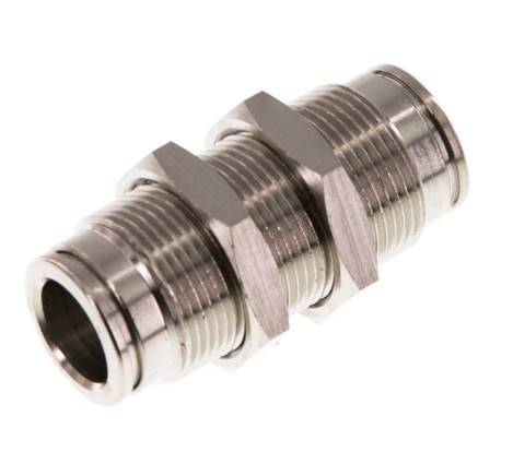 10mm Push-in Fitting Brass NBR Bulkhead