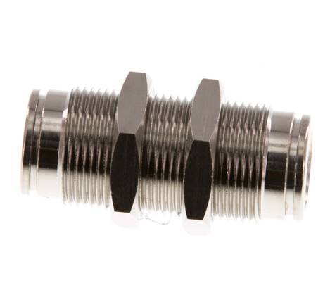 10mm Push-in Fitting Brass NBR Bulkhead