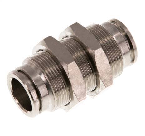 12mm Push-in Fitting Brass NBR Bulkhead