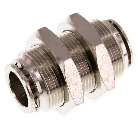 16mm Push-in Fitting Brass NBR Bulkhead