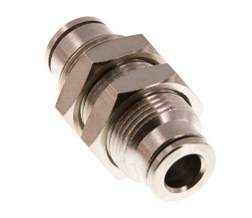 6mm Push-in Fitting Brass FKM Bulkhead