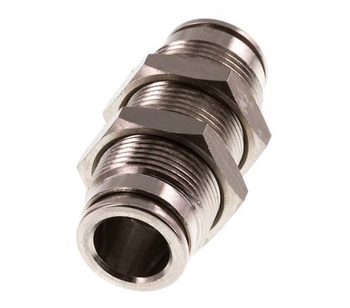10mm Push-in Fitting Brass FKM Bulkhead