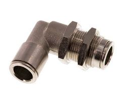 10mm 90deg Elbow Push-in Fitting Brass NBR Bulkhead