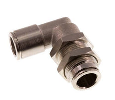 10mm 90deg Elbow Push-in Fitting Brass NBR Bulkhead