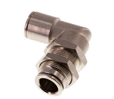 10mm 90deg Elbow Push-in Fitting Brass NBR Bulkhead