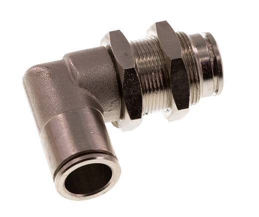 12mm 90deg Elbow Push-in Fitting Brass NBR Bulkhead