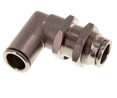 12mm 90deg Elbow Push-in Fitting Brass NBR Bulkhead
