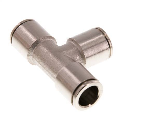 10mm Tee Push-in Fitting Brass NBR