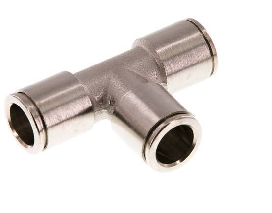 10mm Tee Push-in Fitting Brass NBR