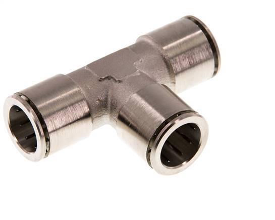 16mm Tee Push-in Fitting Brass NBR