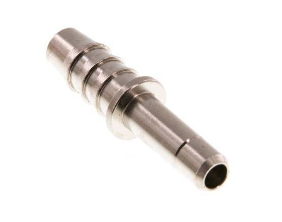 6mm x 6mm Plug-in Fitting with Hose Pillar Brass FKM [2 Pieces]