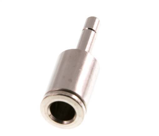 6mm x 4mm Push-in Fitting with Plug-in Brass NBR [2 Pieces]