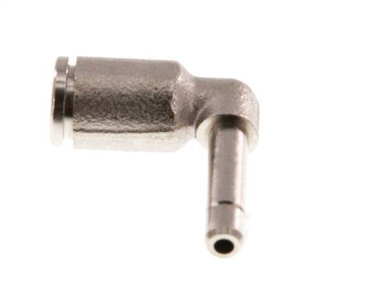 4mm x 4mm 90deg Elbow Push-in Fitting with Plug-in Brass NBR [2 Pieces]